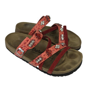 Betula Sandals Womens 6.5M Brown Leather Lagenlook Cottagecore Beach Shoes Strap